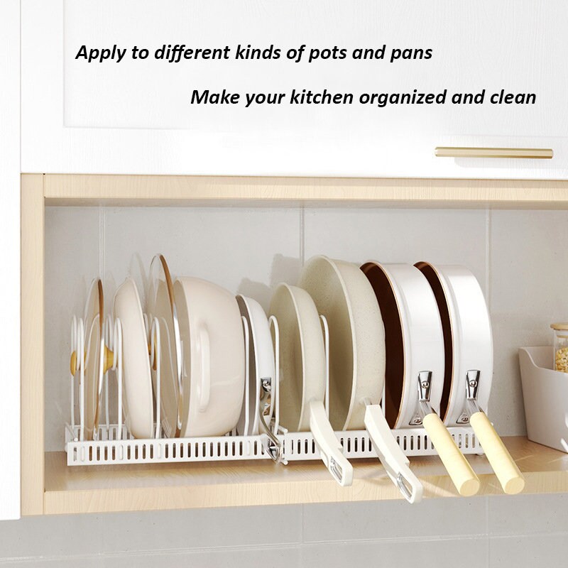 Innovative Space-Saving Solutions: 12 Tiers Horizontal Sturdy Adjustable Extendable Pot Rack Organizer for a Clutter-Free Kitchen *Gen 2*